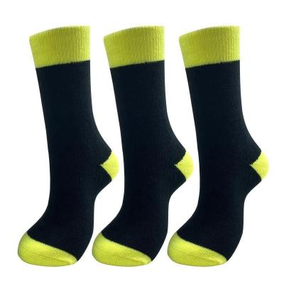 China Sustainable Men Full Acrylic Black Terry With Reinforcing Heel And Toe Outdoor Work Socks for sale