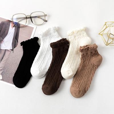 China New Women Cotton Solid Color Breathable Stylish Shorts And Long Sock Women Wholesale Custom Made Premium Quality Cotton Socks for sale