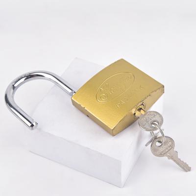 China Durable High Security Various Sizes Customize Gold Conventional Iron Imitation Copper Sturdy Anti-Theft Padlock for sale