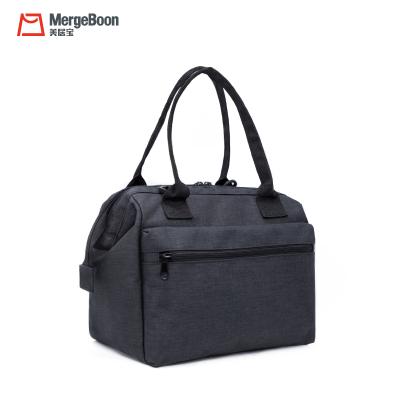 China Waterproof Wide Open Thermal Insulated Lunch Bag For Food Sholuder Or Tote Accept Customized Logo Mergeboon 1000pcs 600D Women Shoulder Bag for sale