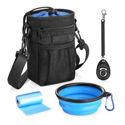 China Silicone Breathable Waterproof Outdoor Dog Training Bag Puppy Carrier Bag Walking Dispenser for sale