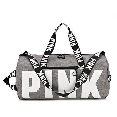 China Women's Cube Travel Durable Tote Gym Yoga Glitter Duffle Tote Bag Pink Printed Loding Pink Over Spend One Night Handbag for sale