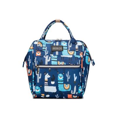 China Two Way Multifunctional Purpose Cute Colorful Mummy Tote Bag Carry Baby Diaper Diaper Backpack for sale