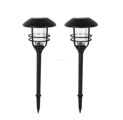 China Outdoor Solar Spot Light Lighting Column Garden Metal Lamp 2pcs/set 7.57lm/w Post for sale