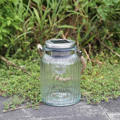 China LANDSCAPE Colorful Light Solar Glass Jar Hanging Light Outdoor Garden Led Decorative Light for sale