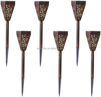 China PK6 Outdoor Decorative Solar Pathway Light Plastic Yard Stake Light For Walkway Pathway Pation Lawn for sale