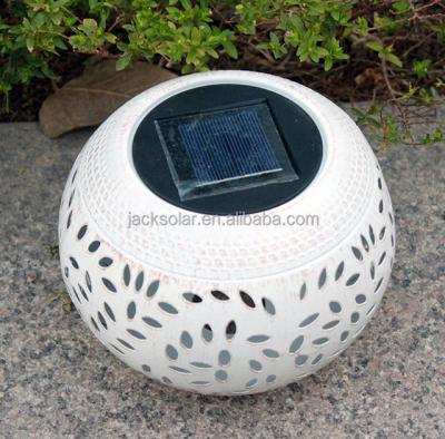 China Outdoor waterproof led light table lamp solar garden lights iron pot led light table lamp for sale