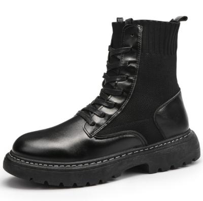 China Waterproof Men Scare Leather Boots Waterproof Classic High Top Shoes for sale