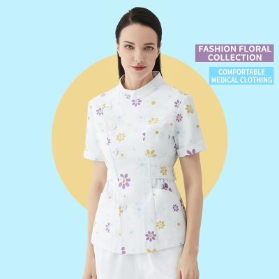 China Medical Unform Nurse Uniforms Scrubs Sets Designs Fashionable Custom Uniform Hospital Short Sleeve Suit for sale