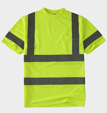 China Shirts & Outdoor Clothing Construction Uniform Construction Workwear Tops Safety Clothing High Visibility Shorts Sleeve T-shirt Reflective for sale