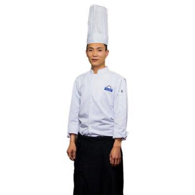 China French-Italian Chef Uniform Custom Cotton White Straight Jacket Work Coat Polyester for sale