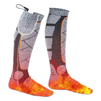 China Breathable heating thongs 4000mah lithium battery cotton washable electric warm modal socks for sport camping for sale