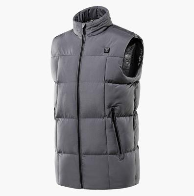 China New waterproof winter usb heated cotton casual vest vest jacket waterproof fabric for sale