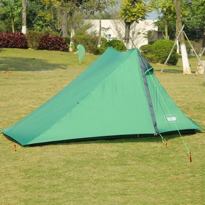 China Extended Type Double Layers Hiking Pyramid Tent Camping Ultralight 2 Person Backpacking Tent for sale