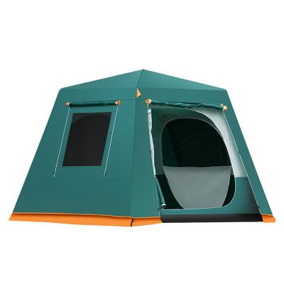 China TARKA Factory Sale 5-8 Person Big Dome Family Folding Luxury Waterproof Two Rooms Diagonal Tying Type Outdoor Camping Tent for sale