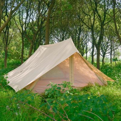 China Extended Type TARKA Outdoor Camping Extend Cotton 6.3 Air Pole Inflatable Glamping Tent for sale