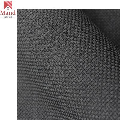 China Wholesale Cheap Black Polyester Memory Wick Maid Plain Weave Textile Sofa Upholstery Flame Retardant Linen Fabric For Theare Cinema for sale