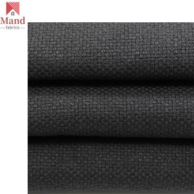 China Memory Mand Textile Retail Stock Ready High Quality Modern Polyester Sofa Upholstery Material Black Flame Retardant Fabric For America for sale