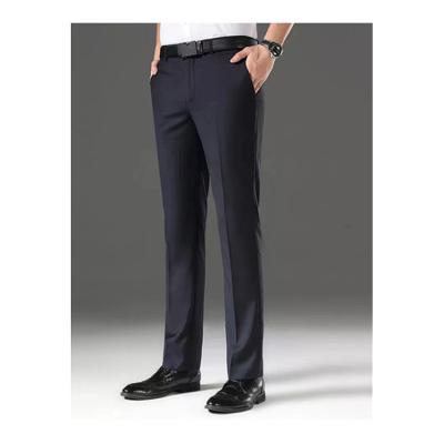 China Good Quality Anti-wrinkle Solid Color Business Fashion Dress Loose Formal Pants And Trousers For Men for sale