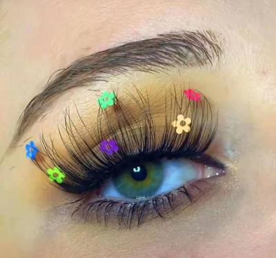 China Glitter & Hot Sale Shimmery Siberian Mink Christmas Rainbow Heart Eyelashes Decorative Seller 100% Real for sale