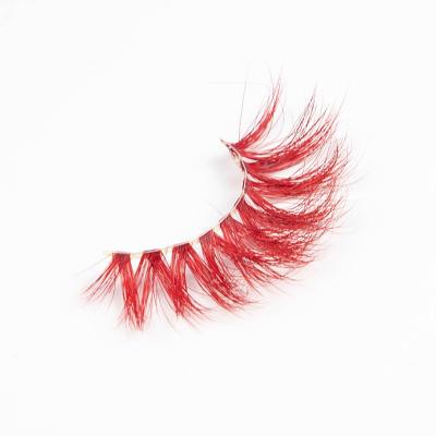 China Long Size OEM Quality Real Natural Handmade Natual Colored 3D Mink Lashes False Eyelashes for sale