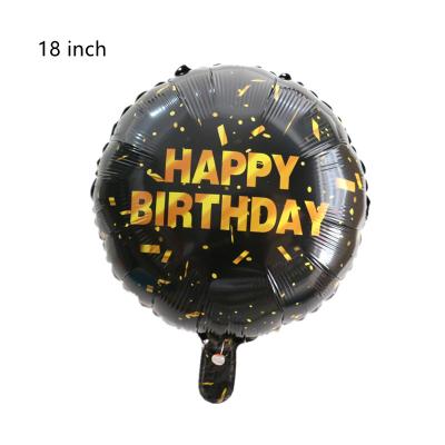 China 18 Inch Round Favor Toy Shape Happy Birthday Foil Balloon Boy Girl Birthday Party Background Decor Kids Gift Toys for sale