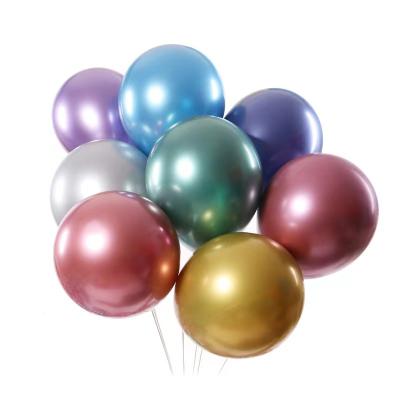 China Gift Toy 12 Inch 50pcs/bag Round Chrome Latex Metallic Balloon For Birthday Wedding Halloween Christmas Party Decoration Gift Toy for sale