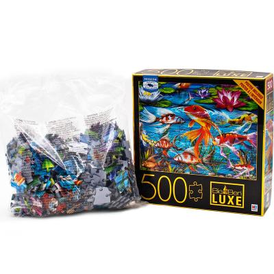 China Cartoon Toy Unique Design Hot Sale 500 Pieces Puzzle Panel Fish Landscape for sale