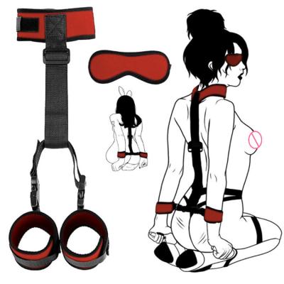 China SM Fun Sexy SM Sex Toys Bondaged Kit For Couples Restraintant Adult Sex Set Adjustable Sexy Straps Blindfold Hand Chains BDSM Game Women Wrist Cuffs for sale