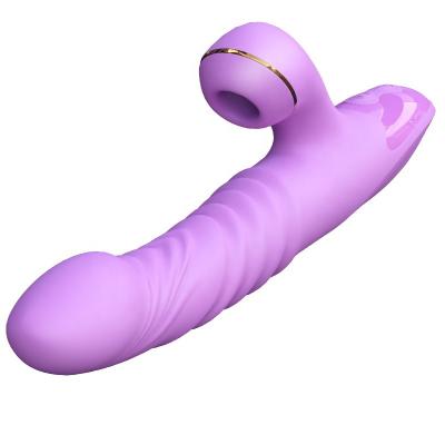 China Rechargeable Silicone Vibrator Lady Sucking Vibrator G Spot Sucker Clitoral Sucker Vibrators Waterproof Rechargeable Clitoris Stimulator with 10 Suction and Vibration for sale