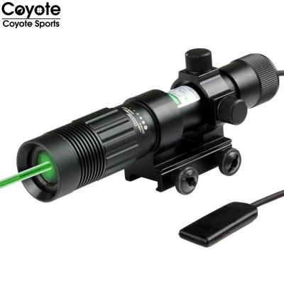 China Aluminum Alloy Aerospace Coyote Grade Laser Sight Adjustable Green Indicator/Light Block/Flashlight for sale