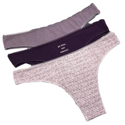 China Breathable Women's Thong Panties Brazilian Low Waist Underwear Ladies Thongs Tanga High Quality Sexy Women Hippie for sale