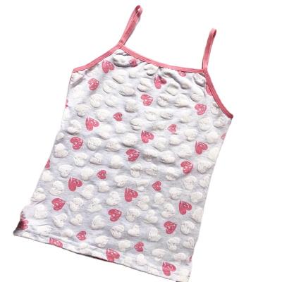 China Breathable Girls Invest Cute Summer Camisole Singlet Baby Underwear Knitwear Cotton Tops For Kids Clothing Tops for sale