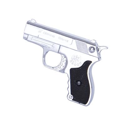 China Mini Electronic Windproof Metal Gun Shape Windproof Lighter With Laser for sale