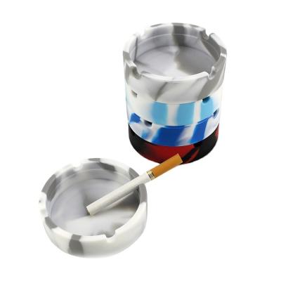 China Hot Selling Customized Wholesale Customized Portable Marbled Durable Ashtray New Arrival/Minimalist/Elegant Camouflage Silicone 2021 for sale