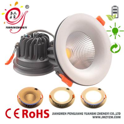 China Aluminum Two Color Led Downlight 18W+6W COB SMD Color Changing Ceiling Light for sale