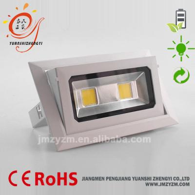 China Rectangle Adjustable Downlight LED Aluminum Recessed Angle 40W Rectangular Spot Light for sale