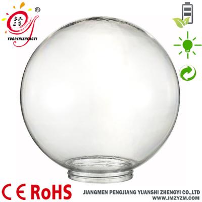 China Hot Sale 150mm PMMA Clear Ball Lamp Shade (PMMA/PC available) for Post Garden Light for sale