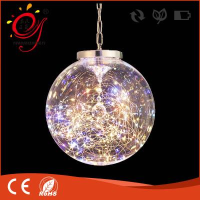 China Home Plastic Acrylic Ball Led Pendent Starry Crystal Light For Outdoor for sale