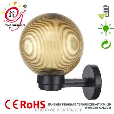 China Plastic Polycarbonate Decoration Ball Garden Lights Fixture For Wall Mounted Pathway Light for sale