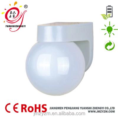 China Modern White Globe House Style Plastic Material 150mm Outdoor Wall Light Fixture for sale