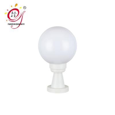 China China Manufacturer Rain Proof 200 150mm PMMA PS E27 Plastic Globe Barrier Post Pillar Lamp for sale