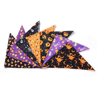 China Wholesale Viable The Other Pet Products Printed Triangle Bib Scarf Cat Dog Halloween Custom Printed Pet Bandana for sale