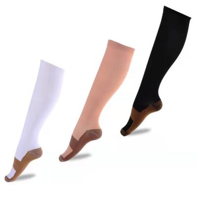 China Breathable Cheap Compression Socks Sports Logo Athletic Women Custom Socks Men Women Compression Football for sale