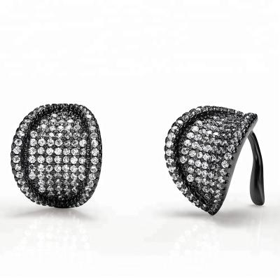 China New Fashionable Jewelry Design Jewelry Metal Stud Earrings Custom Made Zircon Earring for sale