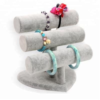 China Handmade Velvet Necklace Jewelry Display Velvet Bracelet Necklace Display Stand for sale