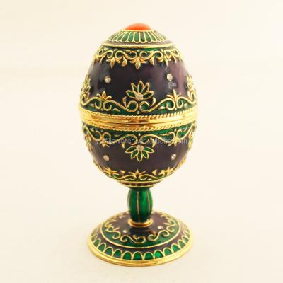 China 100% Handmade Easter Egg Box Celebration Jewelry Box Standing Ring Boxes for sale