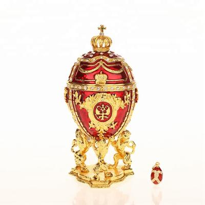 China Hand Maded Danish Faberge Egg Jewelry Boxes / Royal Trinket Boxes for sale