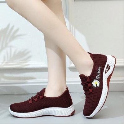 China New Daisy High Woven Fabric Women's Fly Sports Shoes Cushioning Fashion Casu To Walking Fashion Soles Comfortable Soft Shoes Women for sale