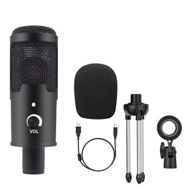 China USB Microphone Mic Professional Recording Studio Wired USB Condenser Gaming Desktop Microphone for sale